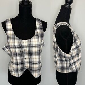RUE21 Plaid Button Up Women’s Vest (Large)
